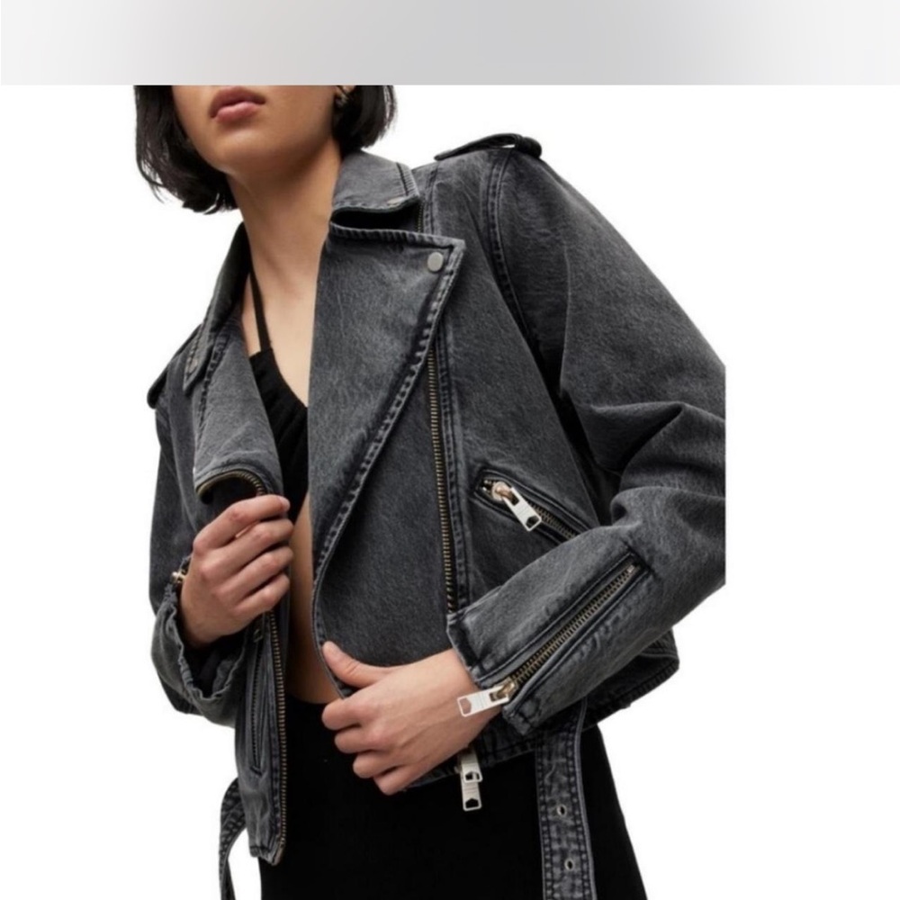All Saints Charcoal Jean Jacket
